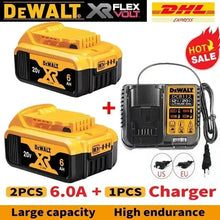 DeWALT FlexVolt two 60V 9.0A batteries packaging, yellow and black
