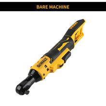 Dewalt cordless ratchet detail close-up with LED light, yellow and black