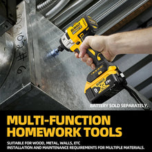 Dewalt DCD887 cordless impact screwdriver lifestyle detail with ergonomic handle