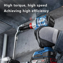 Bosch GDX 18V-285 in-use lifestyle shot with blue and black body