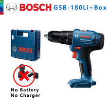 Bosch GSB 183 drill detail highlighting no battery and no charger