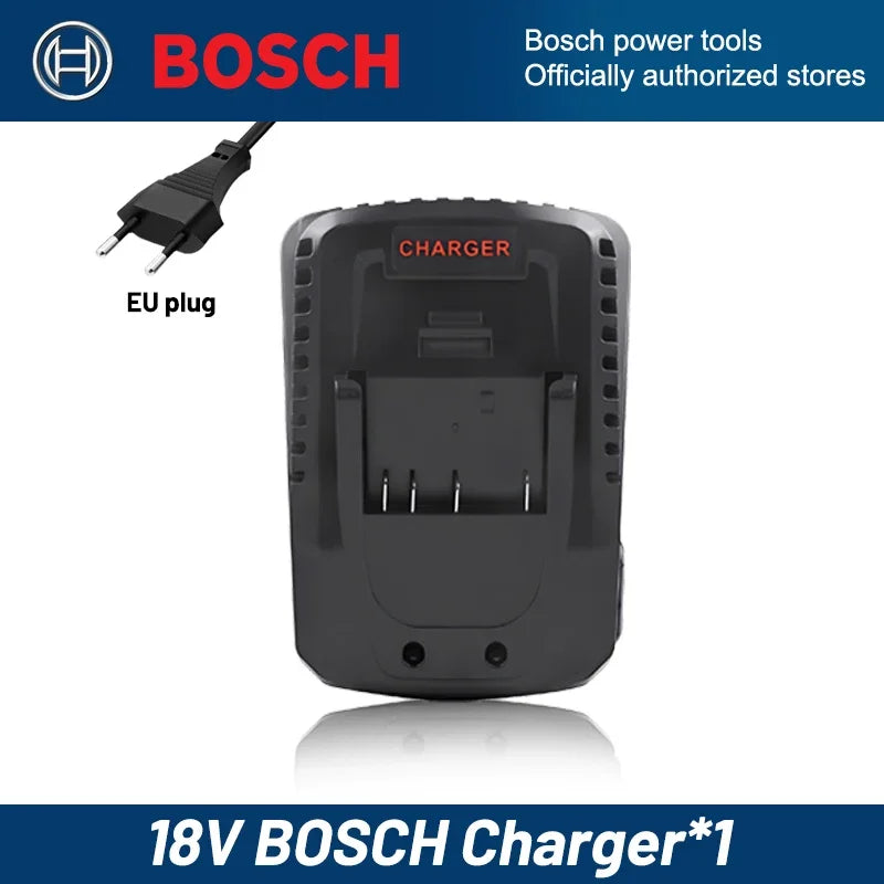 Bosch 18V battery power system packaging, professional design in blue