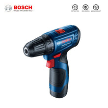 Bosch GSR 120-Li front view with compact design and red accents