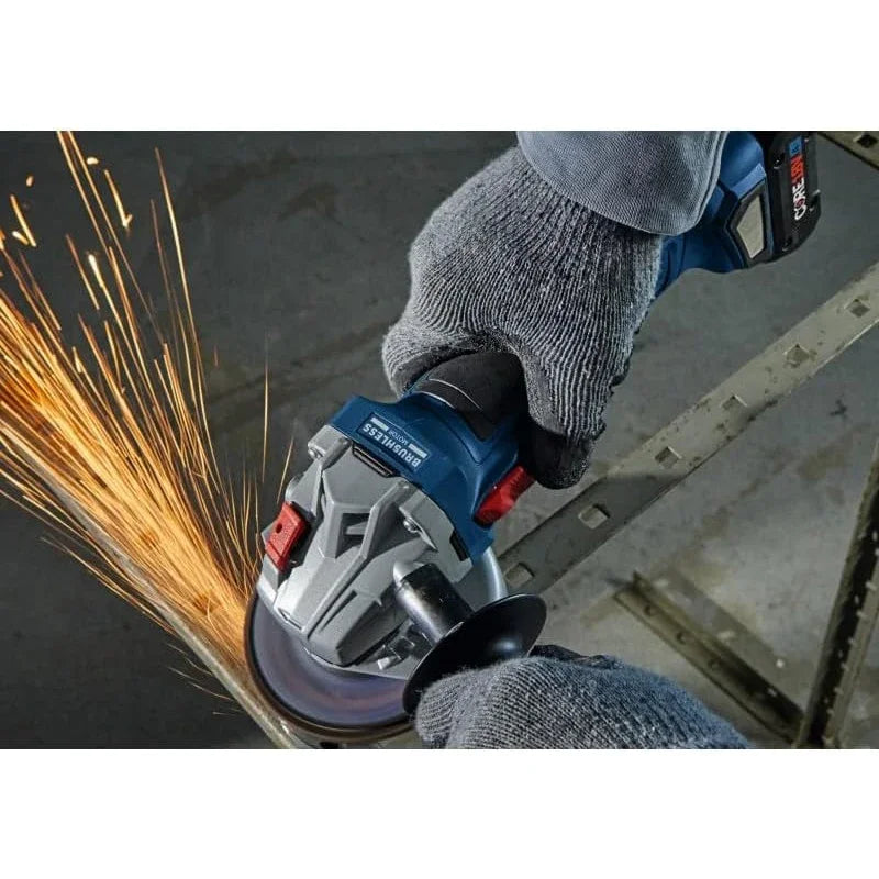 Bosch angle grinder exploded view detail with labeled components