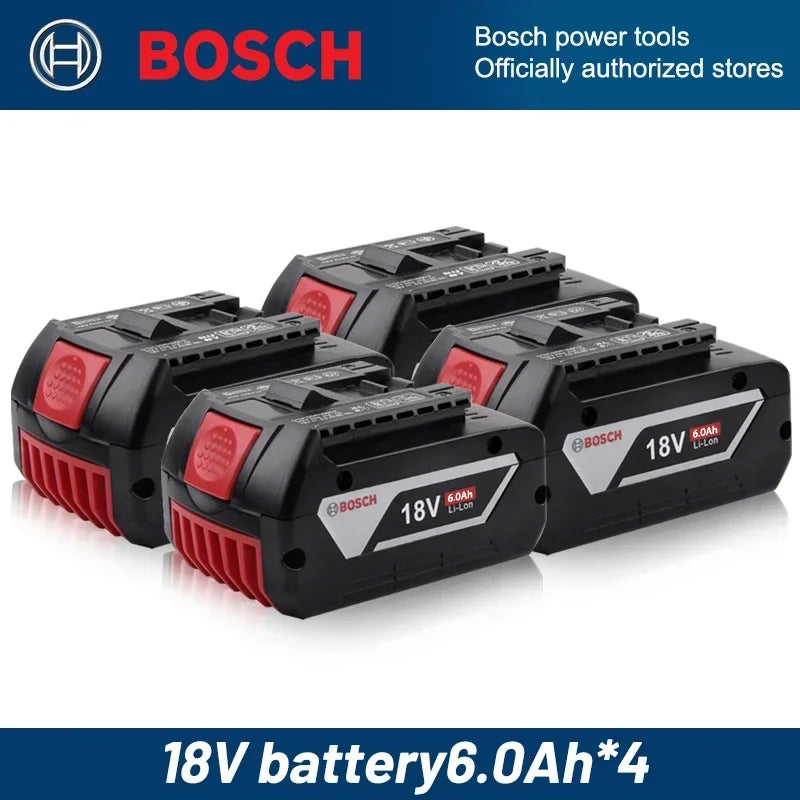 Bosch compact 30V batteries, black and red front view