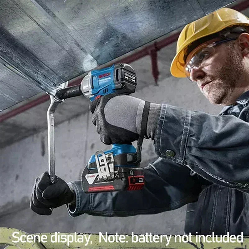Bosch impact wrench lifestyle shot, worker in industrial setting