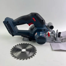 Bosch GKS18V-44 blade close-up detail, silver saw blade and housing