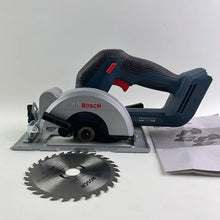 Bosch GKS18V-44 side view with manual and visible saw blade