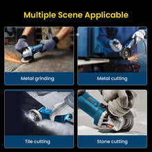 Bosch GWS 700 usage scenarios, blue grinder in multi-use context