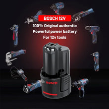 Bosch 12V Li-ion battery lifestyle shot, black and red for DIY tools