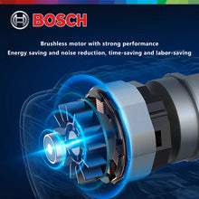Bosch GSB183 brushless motor close-up in blue and silver