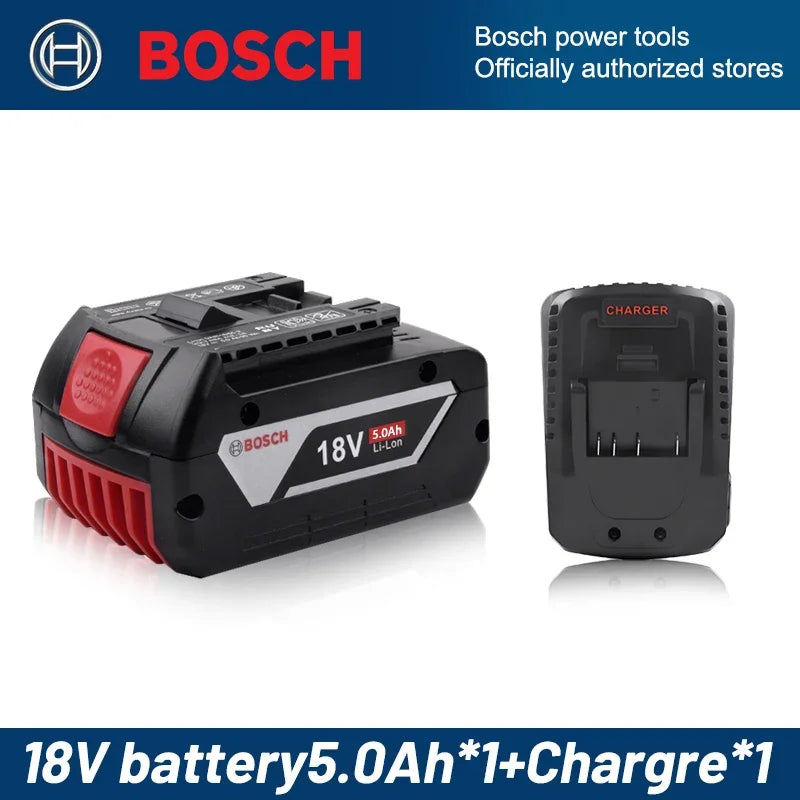 Bosch battery and charger packaging showing 18V 6.0Ah capacity