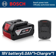 Bosch battery and charger packaging showing 18V 6.0Ah capacity