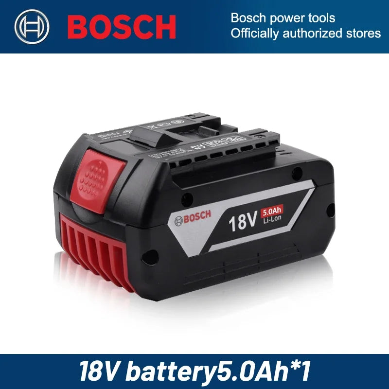 Bosch battery power and compatibility packaging with blue, red, black