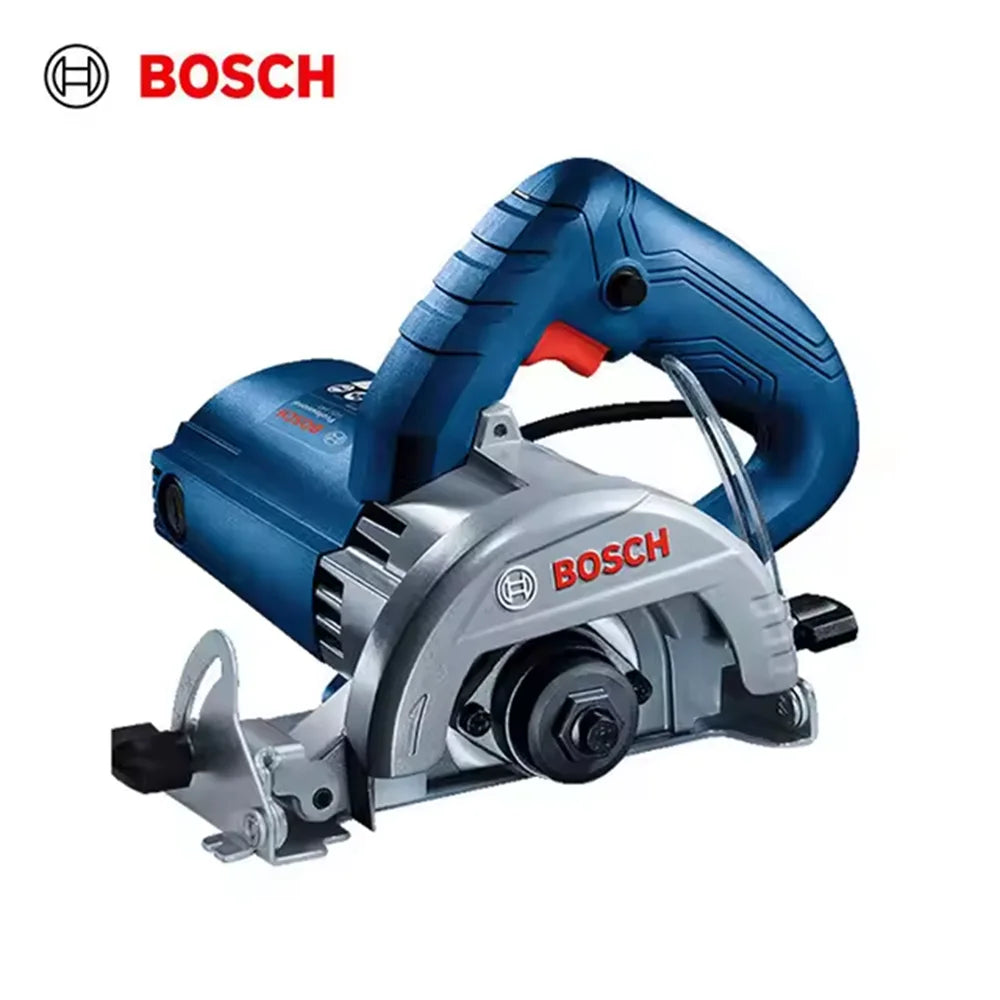 Bosch GDC145 front view, blue and silver jigsaw with ergonomic handle