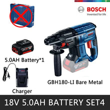 Bosch GBH 180-LI packaging showing 18V battery and charger