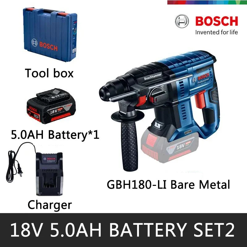 Bosch GBH 180-LI lifestyle toolbox with 5.0Ah 18V battery