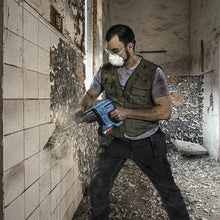 Bosch GBH 180-LI lifestyle shot of man using rotary hammer outdoors
