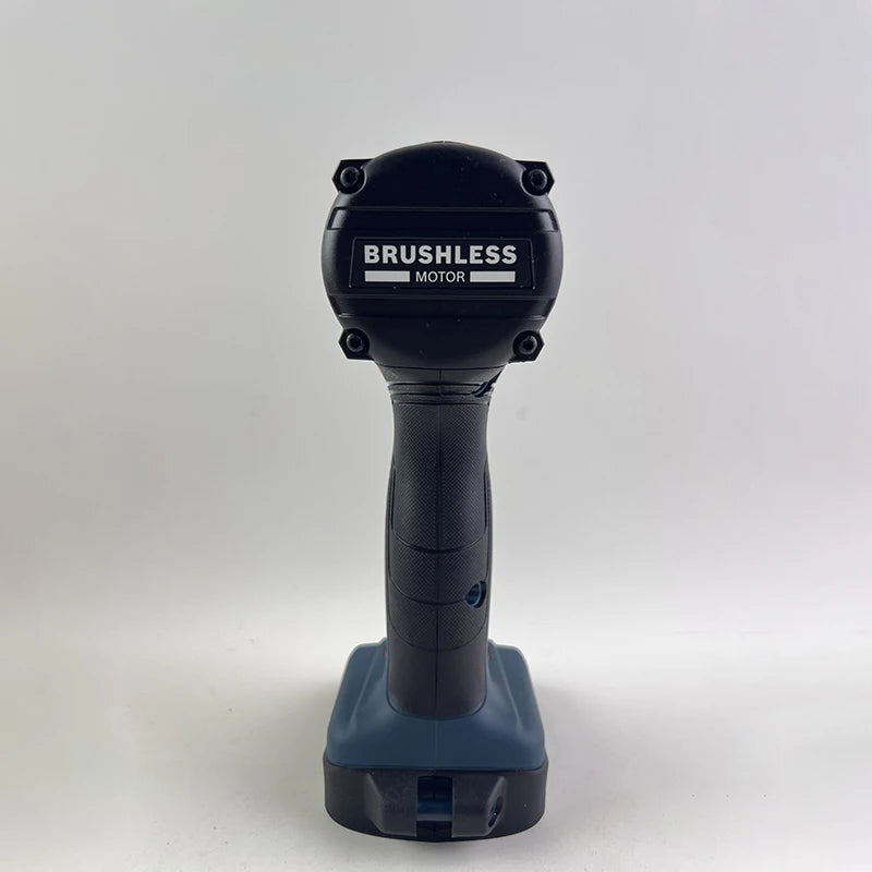 Bosch GDS18V-350 impact wrench front view, blue cordless with LED light