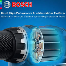 Bosch GSR 12V-32 brushless motor detail close-up in blue and black
