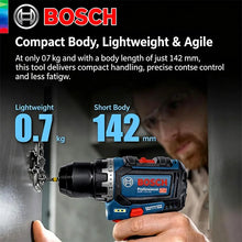 Bosch GSR 12V-32 lifestyle shot of compact drill in use