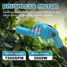 Gisam brushless motor detail close-up, blue and black