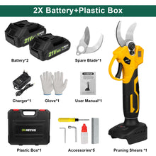 Gisam pruning shear set packaging with two batteries and charger, accessories