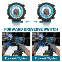 Gisam impact wrench detail, forward/reverse switch with LED indicator