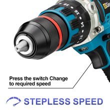 Gisam drill speed control detail with stepless switch and trigger