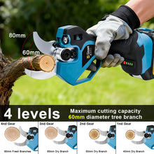 Gisam pruning shears cutting detail with multiple cutting levels