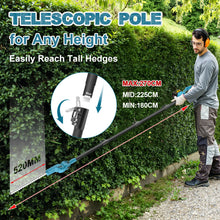 Gisam trimming pole detail shot, adjustable features in blue and black