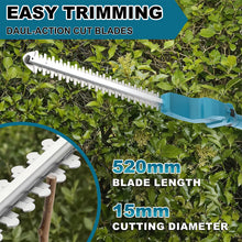Gisam hedge trimmer blade detail close-up, sharp teeth for easy trimming