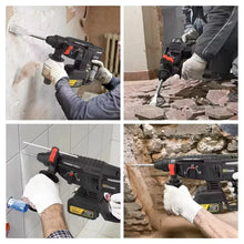 Gisam hammer drill lifestyle use, user working on a wall