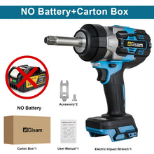 Gisam cordless impact wrench lifestyle shot in carton box, no battery
