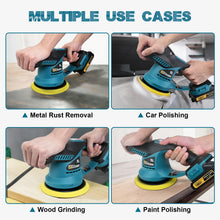 Gisam cordless car polisher in use, ergonomic grip with battery-powered design
