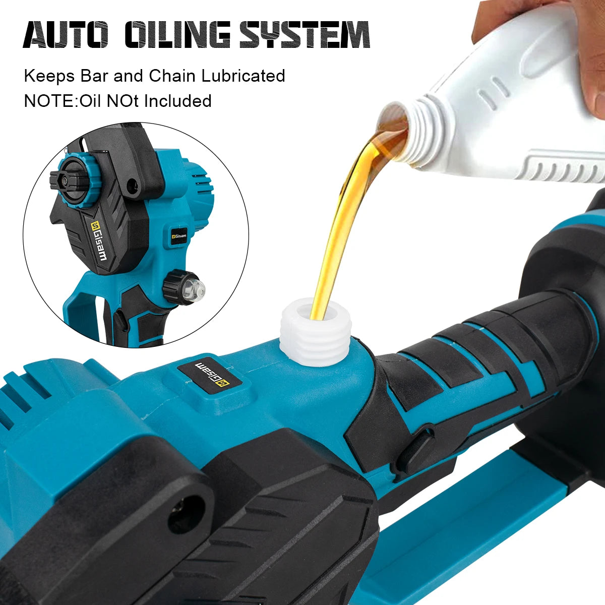 Gisam brushless motor specifications detail, blue and black close-up