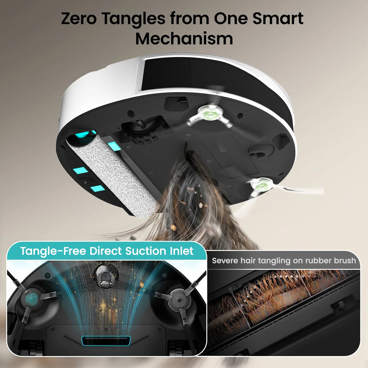 Lefant robot vacuum detail with smart navigation and anti-tangle design