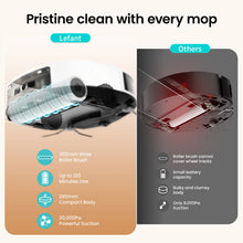 Lefant robot vacuum component detail, powerful suction and advanced filtration