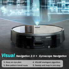 Arnagar S9 robot vacuum top view, black with navigation 2.0