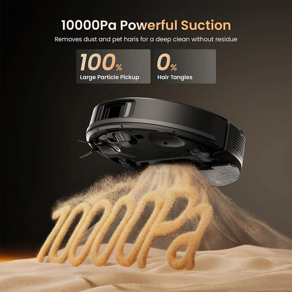 Proscenic Q20 Plus robot vacuum close-up with 10000Pa suction
