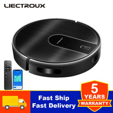 Liectroux N7S-U robot vacuum front view, black round design with control panel