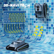Seauto Crab Pro detail close-up showing 3D navigation and cleaning path in gray and black