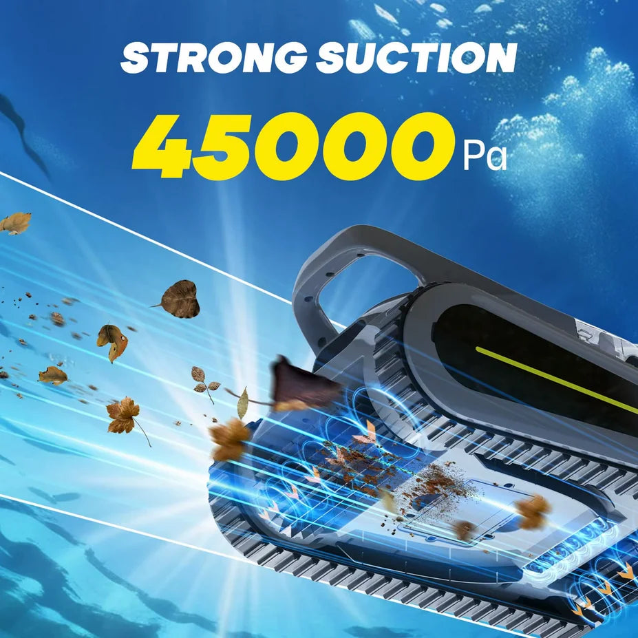 Seauto Crab Pro lifestyle shot in blue and gray pool water, waterproof design visible