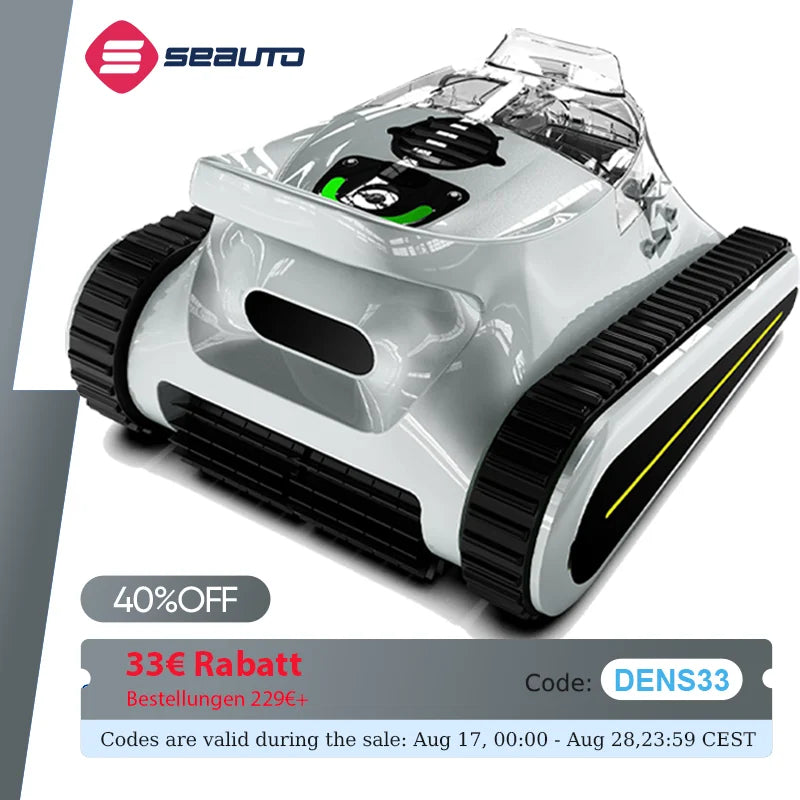 Seauto Crab Pro front view in gray and black with dual motors and LED indicators