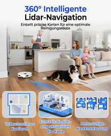 Redroad R11 lifestyle in living room, white and blue 360° navigation