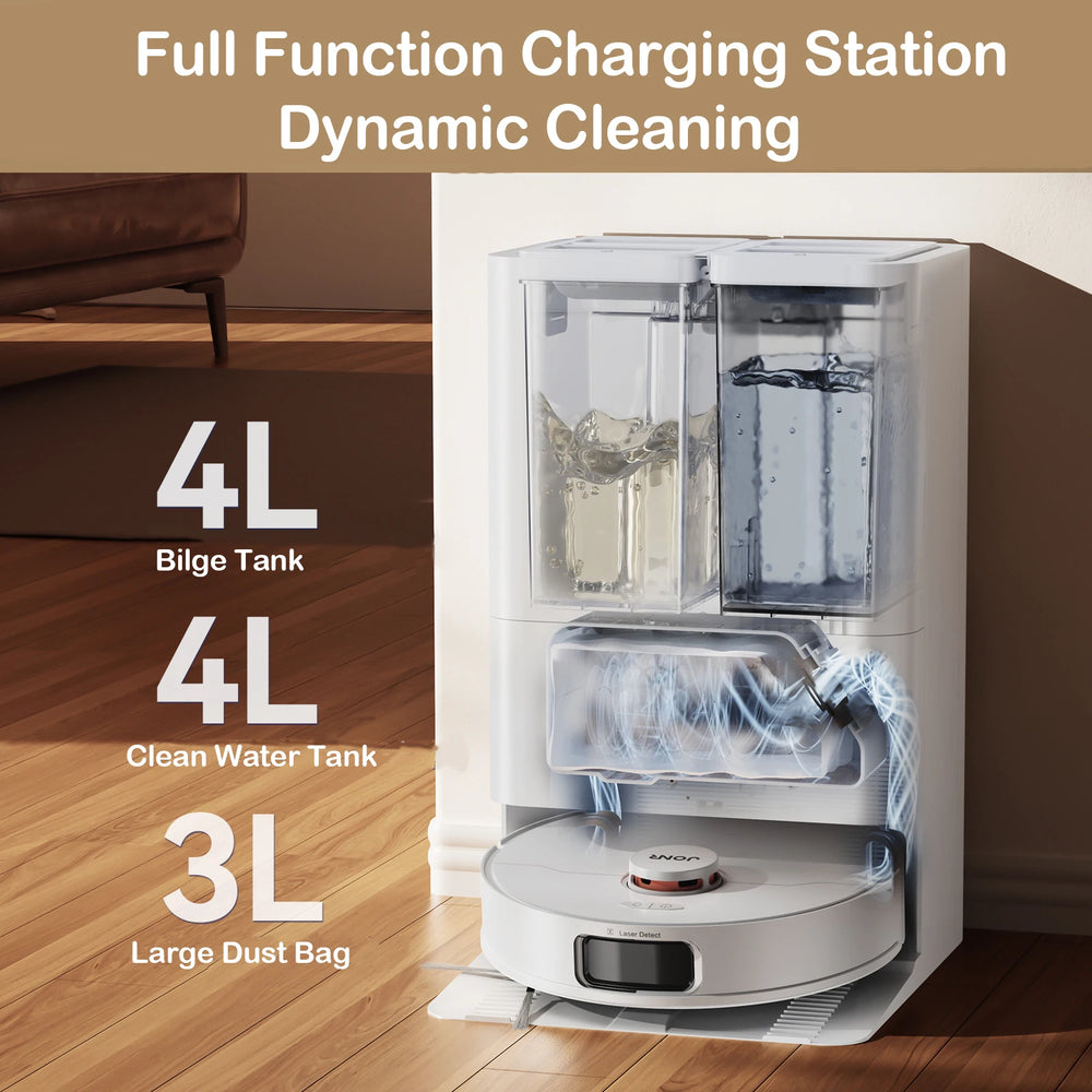 JONR Robot Vacuum P20 Pro detail view with 4L water tank