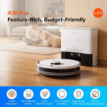 ILIFE A30 Pro lifestyle robot vacuum cleaning on modern floor