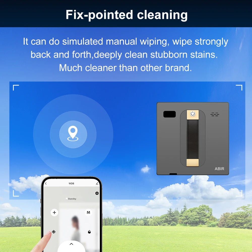 ABIR WD8 smart cleaning device, easy control front view