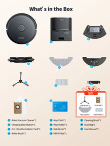 Laresar L20 accessories packaging, user manual and parts shown