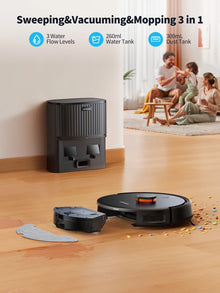 Laresar L20 robot vacuum lifestyle, black with mopping function
